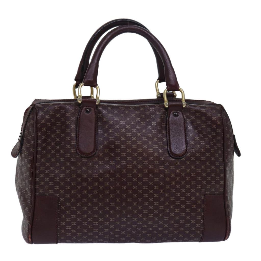 CELINE Macadam Canvas Hand Bag Red  80955