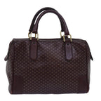 CELINE Macadam Canvas Hand Bag Red  80955