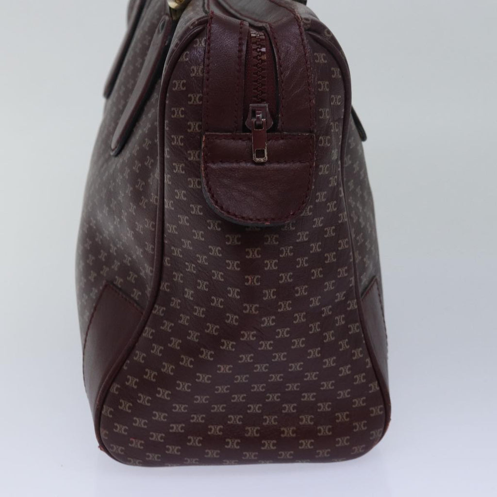 CELINE Macadam Canvas Hand Bag Red  80955