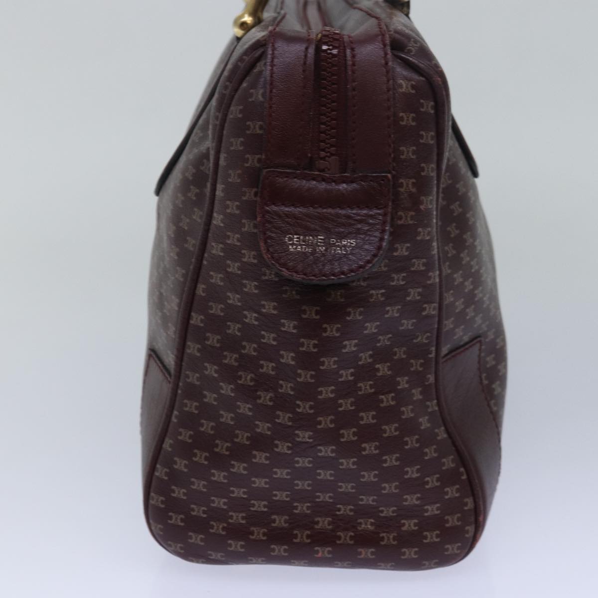 CELINE Macadam Canvas Hand Bag Red  80955