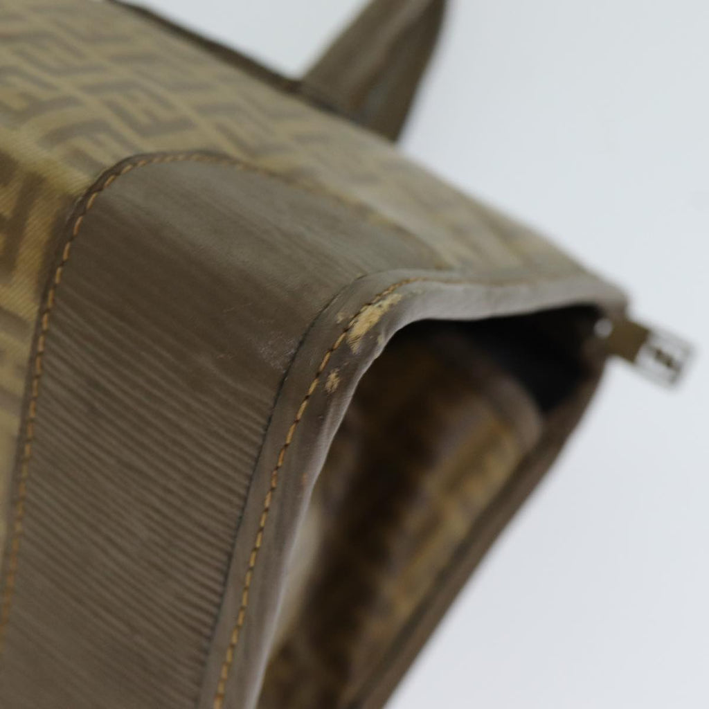 FENDI Zucchino Canvas Hand Bag Coated Canvas Beige80960