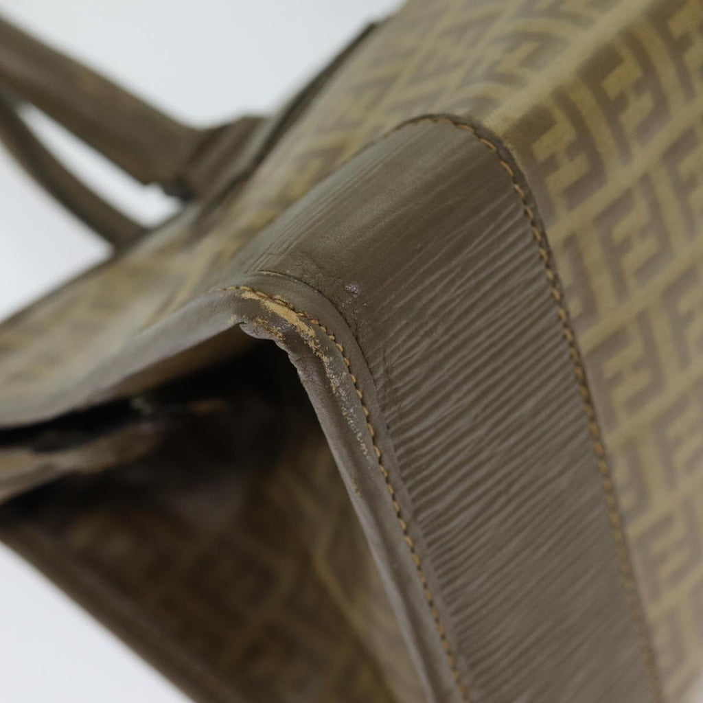 FENDI Zucchino Canvas Hand Bag Coated Canvas Beige80960