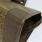FENDI Zucchino Canvas Hand Bag Coated Canvas Beige80960