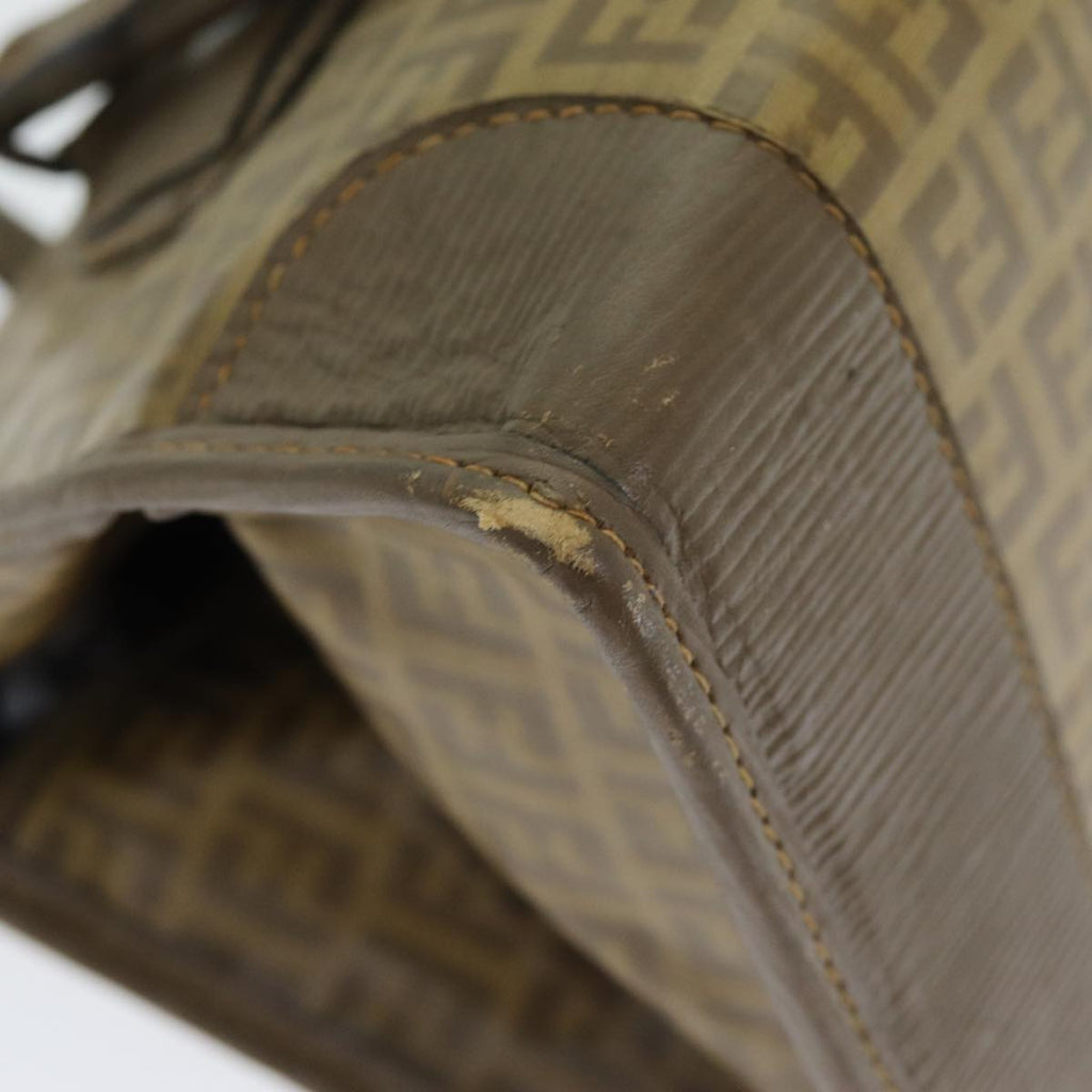 FENDI Zucchino Canvas Hand Bag Coated Canvas Beige80960