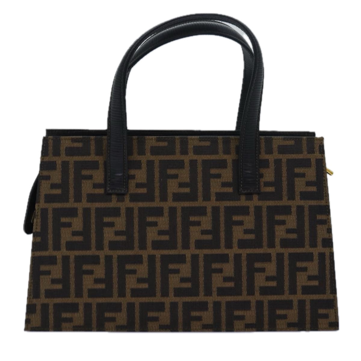 FENDI Zucca Canvas Hand Bag 2way Brown Black80963