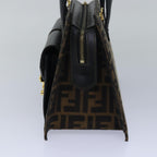 FENDI Zucca Canvas Hand Bag 2way Brown Black80963