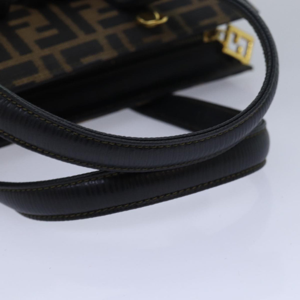 FENDI Zucca Canvas Hand Bag 2way Brown Black80963