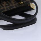 FENDI Zucca Canvas Hand Bag 2way Brown Black80963