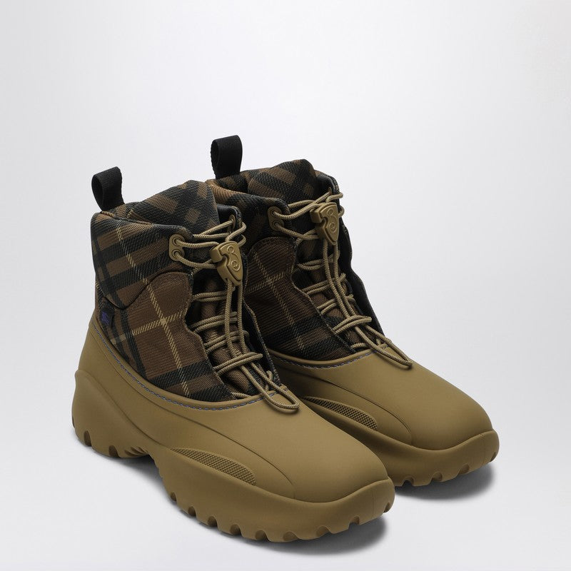 Burberry Scoot Trek Ankle Boot With Check Pattern Men