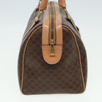 CELINE Macadam Canvas Boston Bag PVC Leather Brown  80990