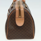 CELINE Macadam Canvas Boston Bag PVC Leather Brown  80990