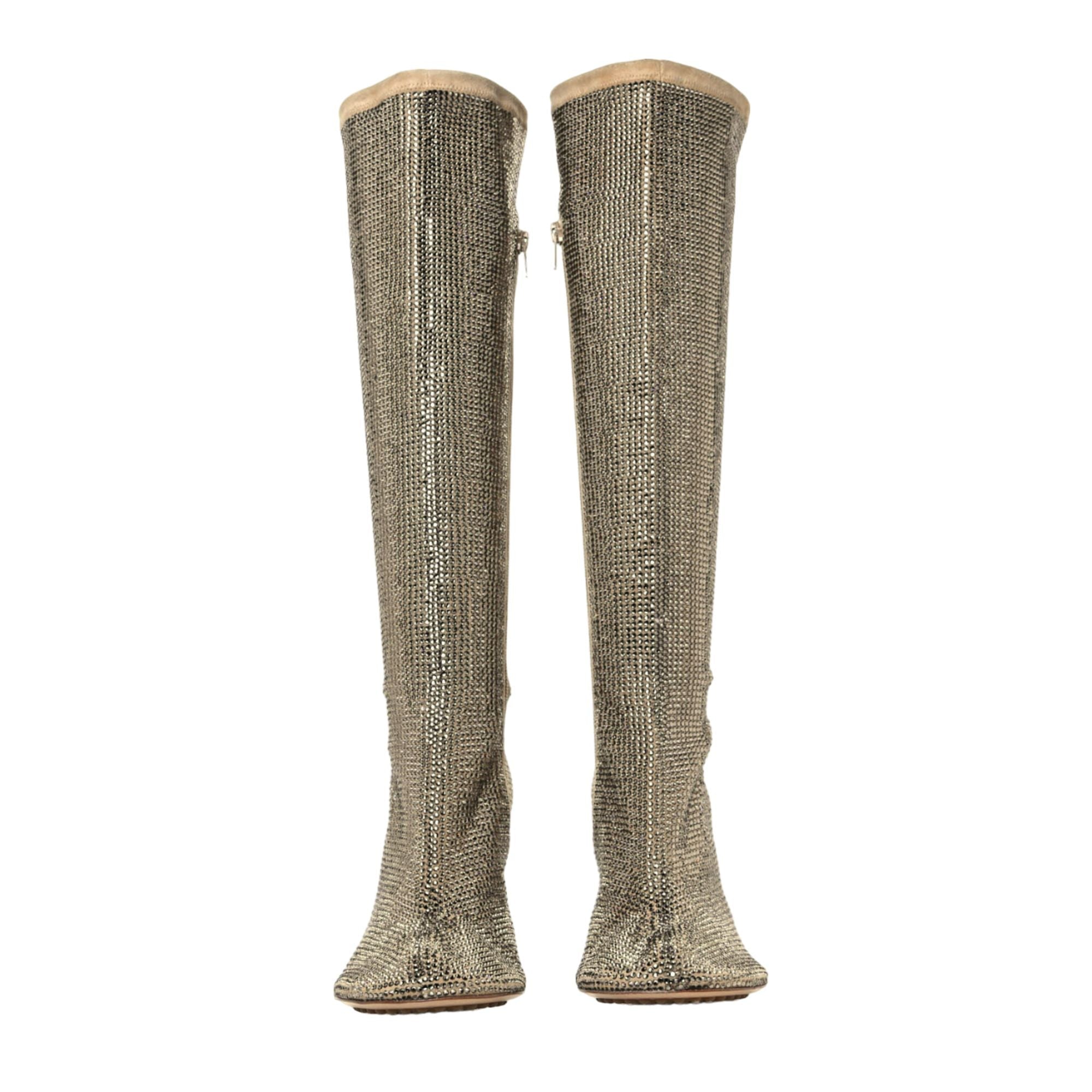Bottega Veneta Sparkle Dot Embellished Boots