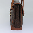 CELINE Macadam Canvas Shoulder Bag PVC Leather Brown  80995
