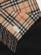 Burberry Check Cashmere Scarf Black