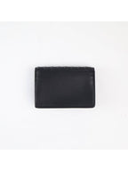 Bottega Veneta Intrecciato Flap Business Card Wallet Black