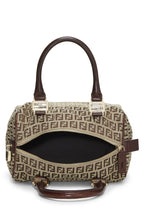 Fendi,  Brown Zucchino Coated Canvas Boston, Brown