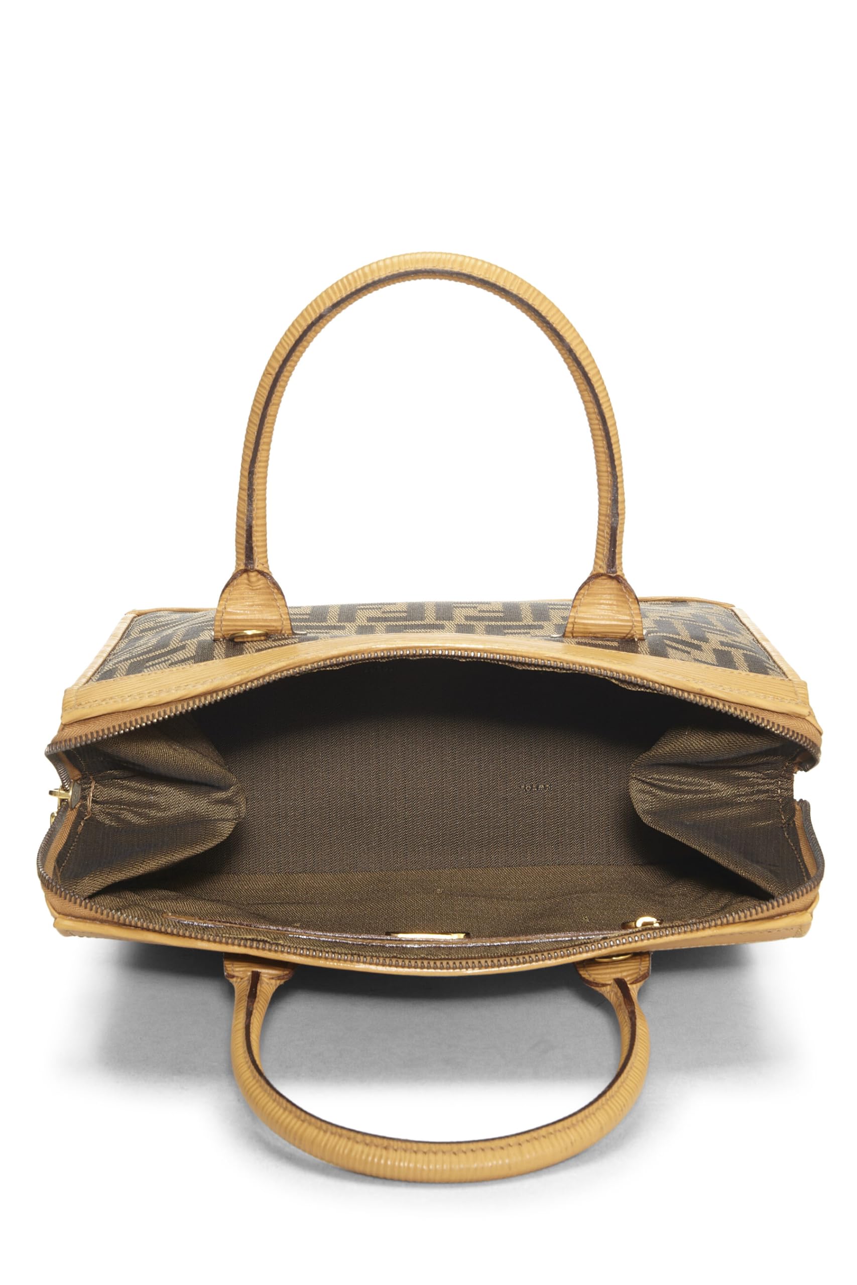 Fendi,  Yellow Zucca 1996 Convertible Handbag Small, Yellow
