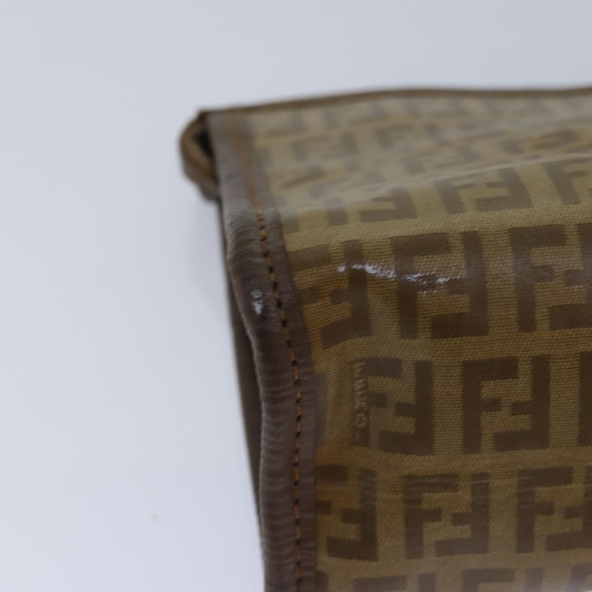 FENDI Zucchino Canvas Clutch Bag Beige81005