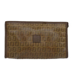 FENDI Zucchino Canvas Clutch Bag Beige81005