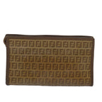 FENDI Zucchino Canvas Clutch Bag Beige81005