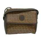 FENDI Zucchino Canvas Shoulder Bag Beige81011