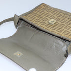 FENDI Zucchino Canvas Shoulder Bag Beige81011