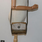 FENDI Zucchino Canvas Shoulder Bag Beige81011