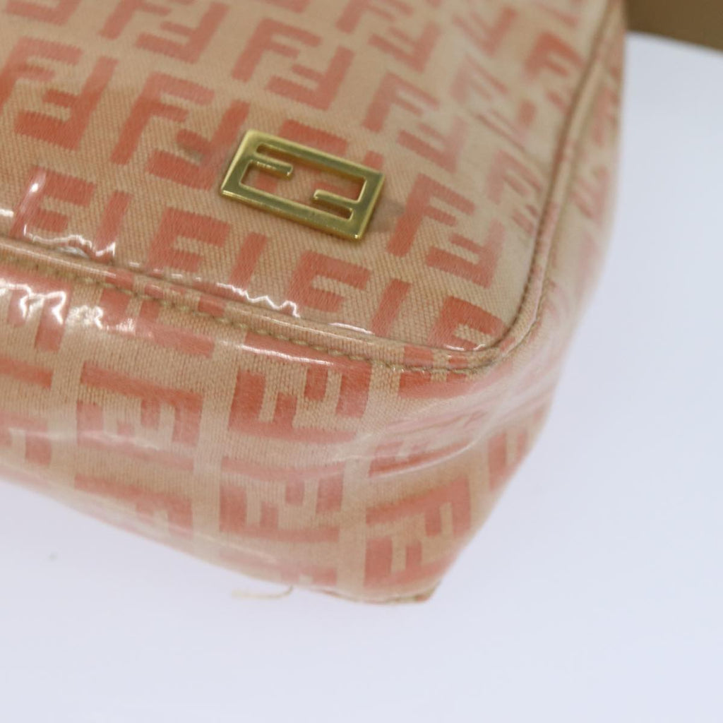 FENDI Zucchino Canvas Hand Bag Enamel Orange81071