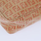 FENDI Zucchino Canvas Hand Bag Enamel Orange81071
