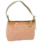 FENDI Zucchino Canvas Hand Bag Enamel Orange81071