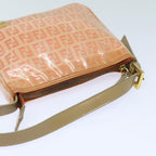 FENDI Zucchino Canvas Hand Bag Enamel Orange81071
