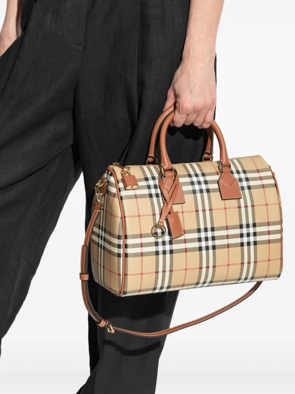 BURBERRY Mini Bowling Handbag