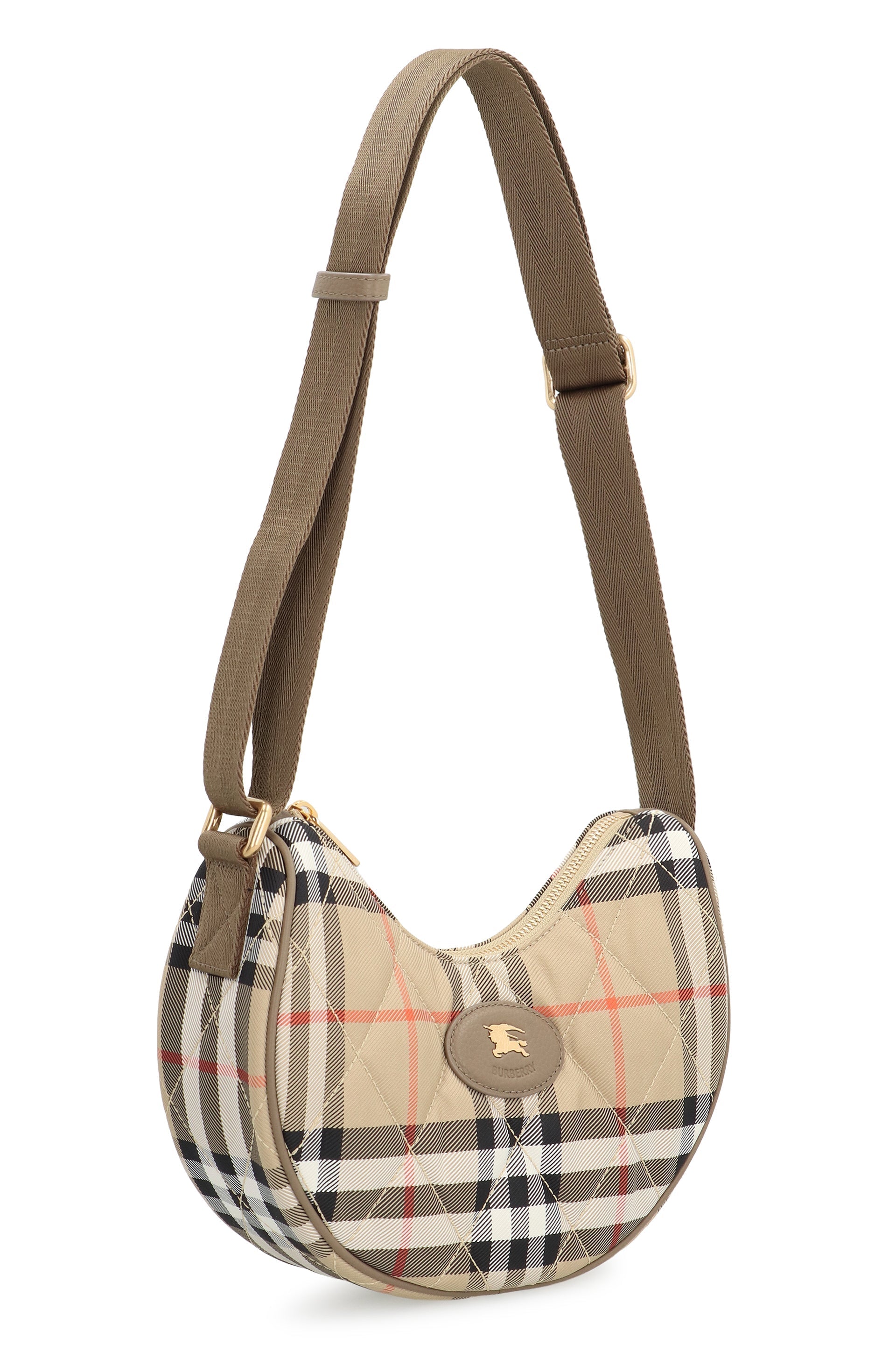 BURBERRY Horseshoe Nylon Messenger Handbag (23.5 CM)