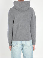 BURBERRY Cashmere-Blend Hoodie Sweatshirt - Slim Fit, Size L