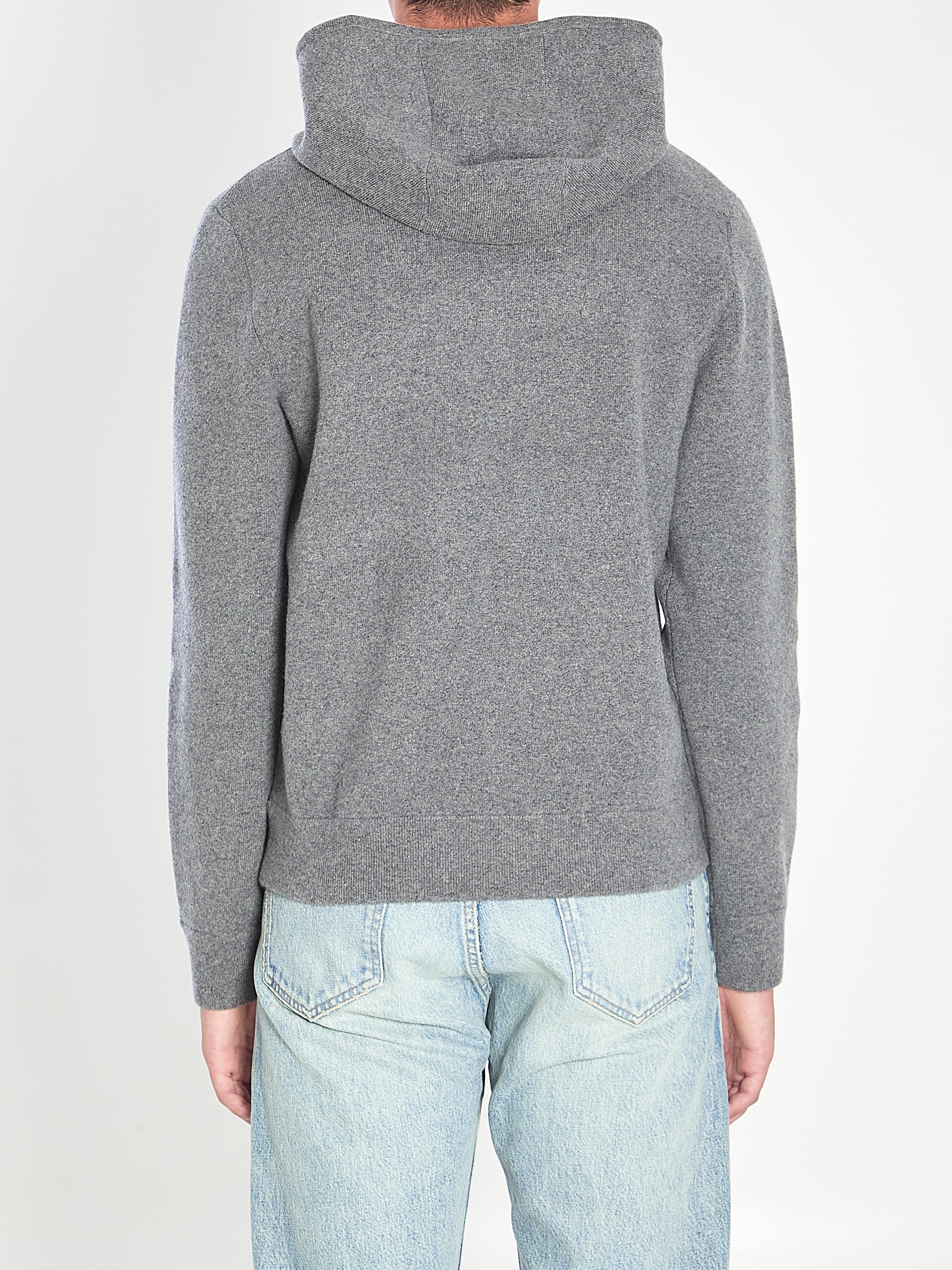 BURBERRY Cashmere-Blend Hoodie Sweatshirt - Slim Fit, Size L
