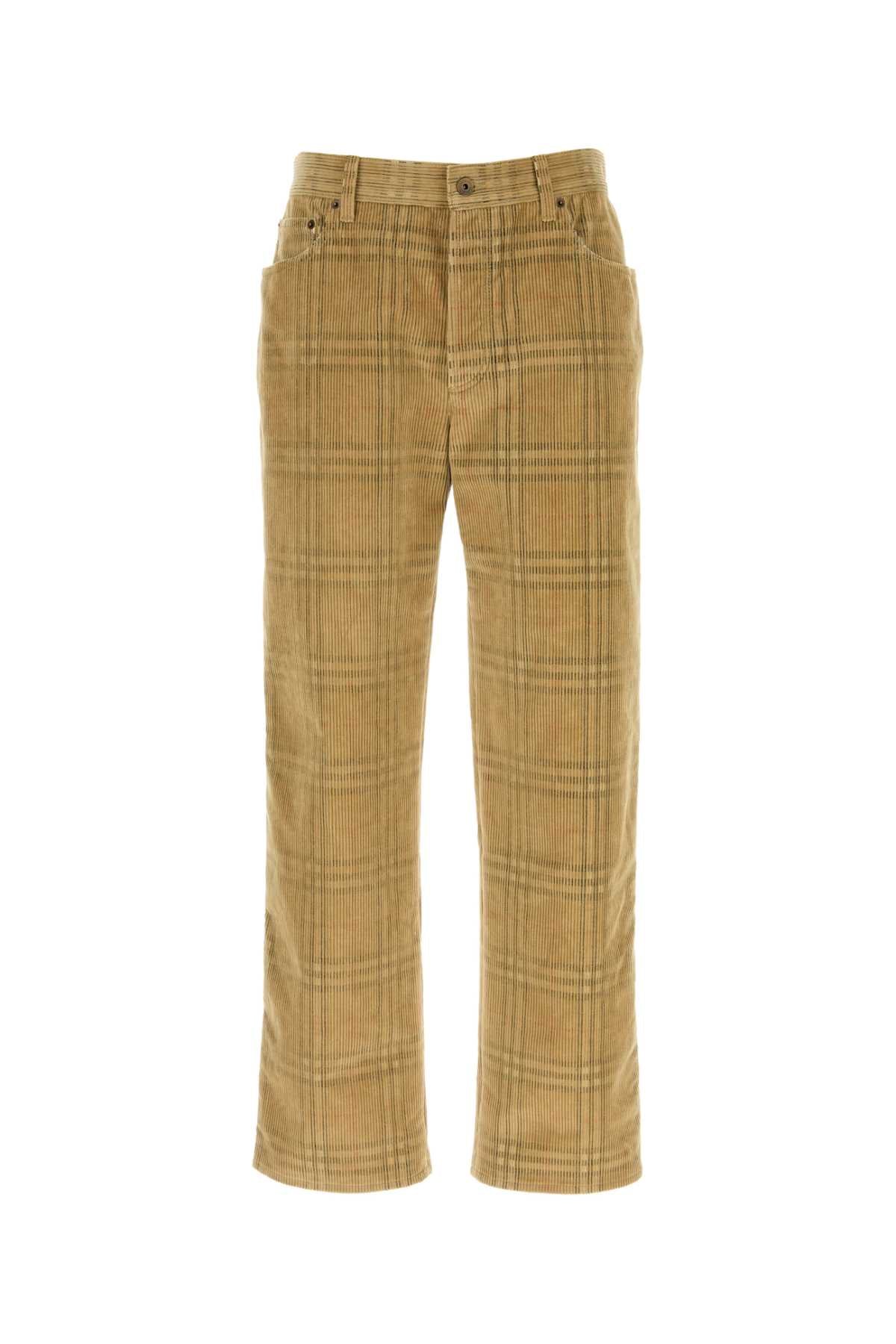BURBERRY Embroidered Corduroy Pants for Men
