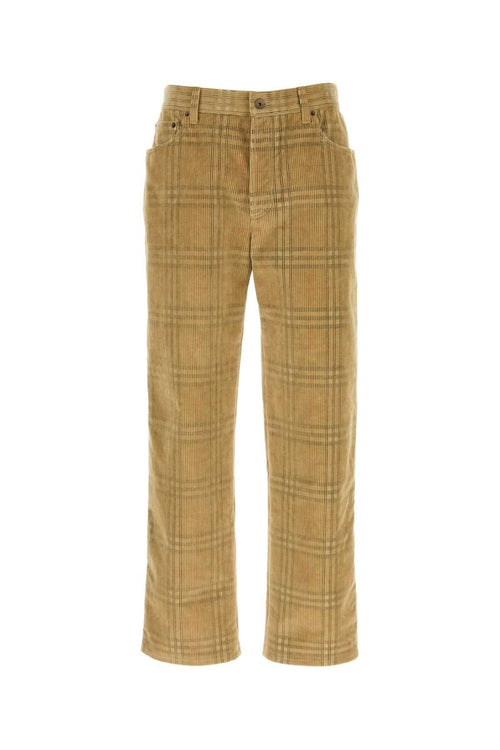 BURBERRY Embroidered Corduroy Pants for Men