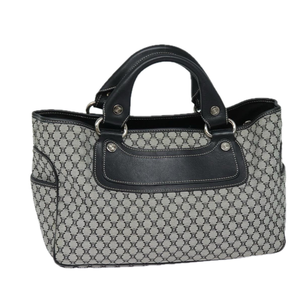 CELINE Triomphe Hand Bag Canvas Navy  81135