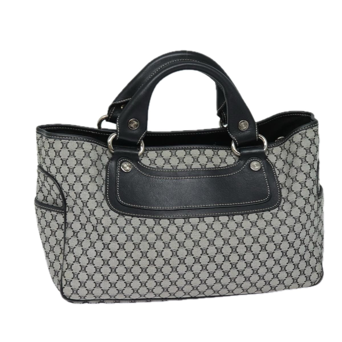 CELINE Triomphe Hand Bag Canvas Navy  81135