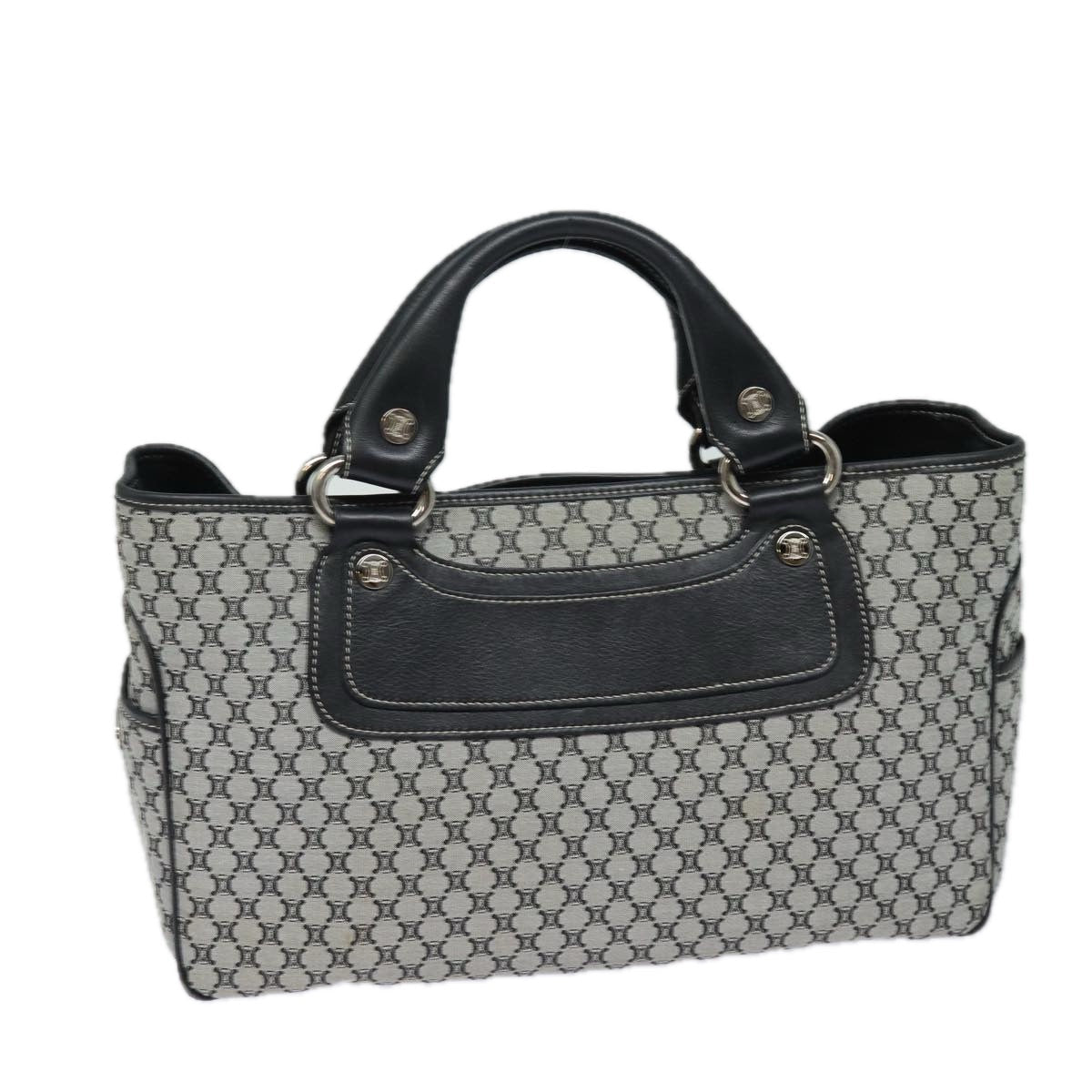 CELINE Triomphe Hand Bag Canvas Navy  81135