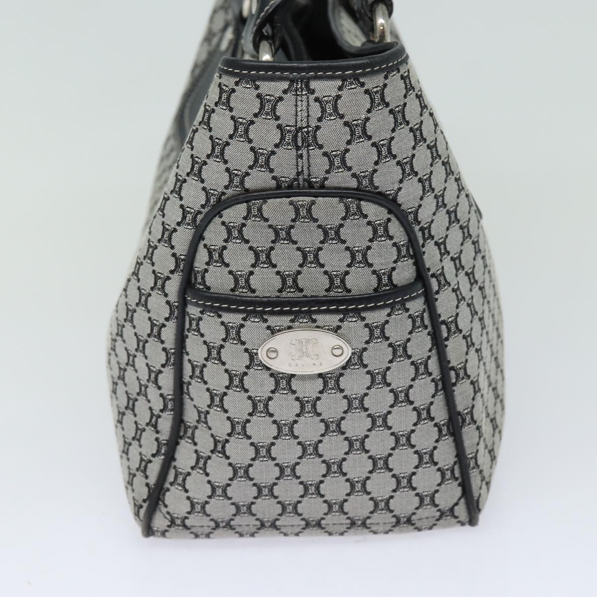 CELINE Triomphe Hand Bag Canvas Navy  81135