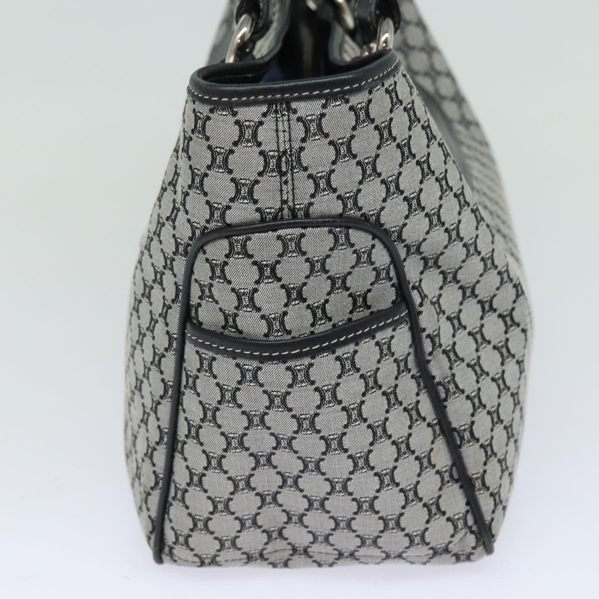 CELINE Triomphe Hand Bag Canvas Navy  81135