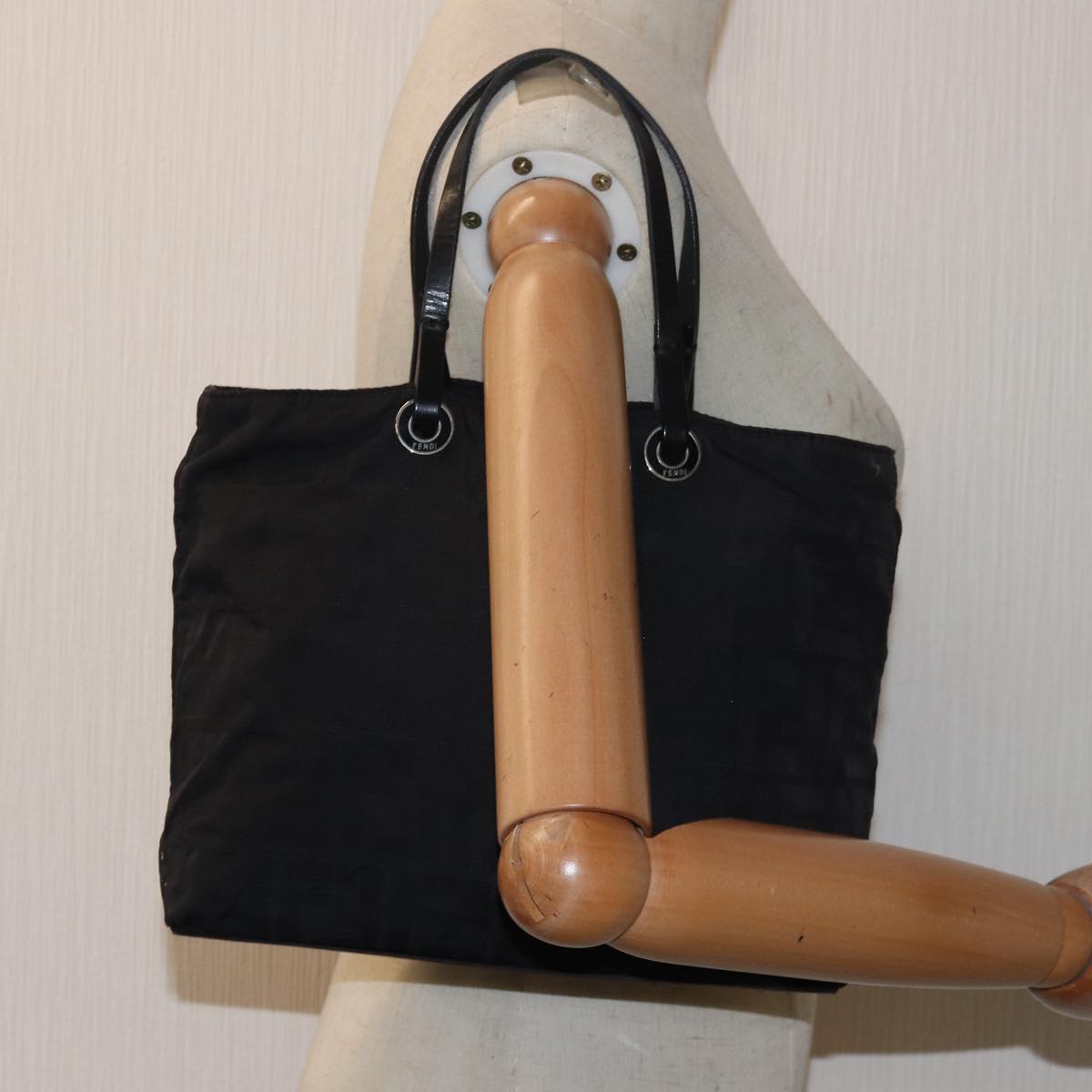 FENDI Zucca Canvas Hand Bag Black81139