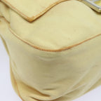 FENDI Mamma Baguette Shoulder Bag Nylon Yellow81189