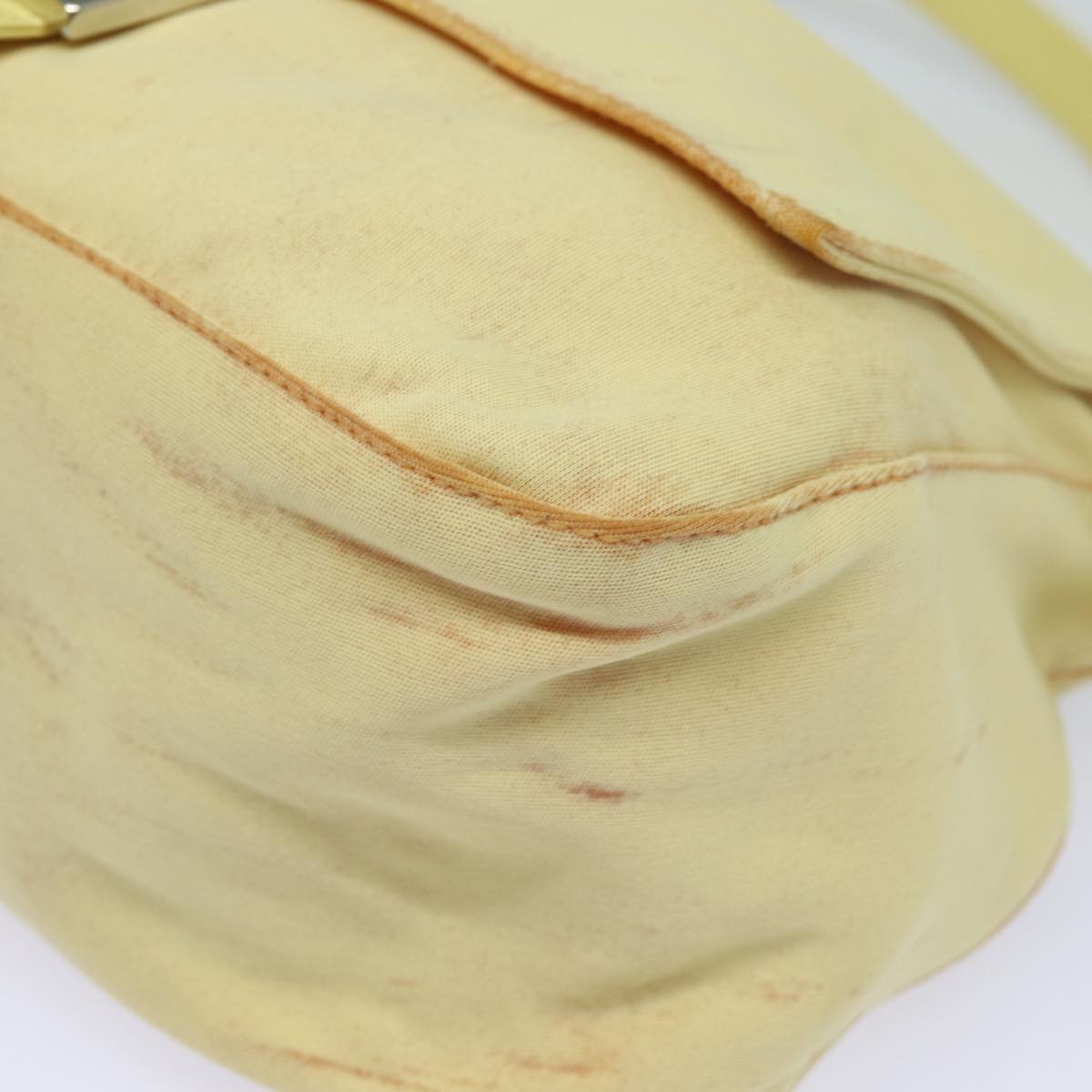 FENDI Mamma Baguette Shoulder Bag Nylon Yellow81189