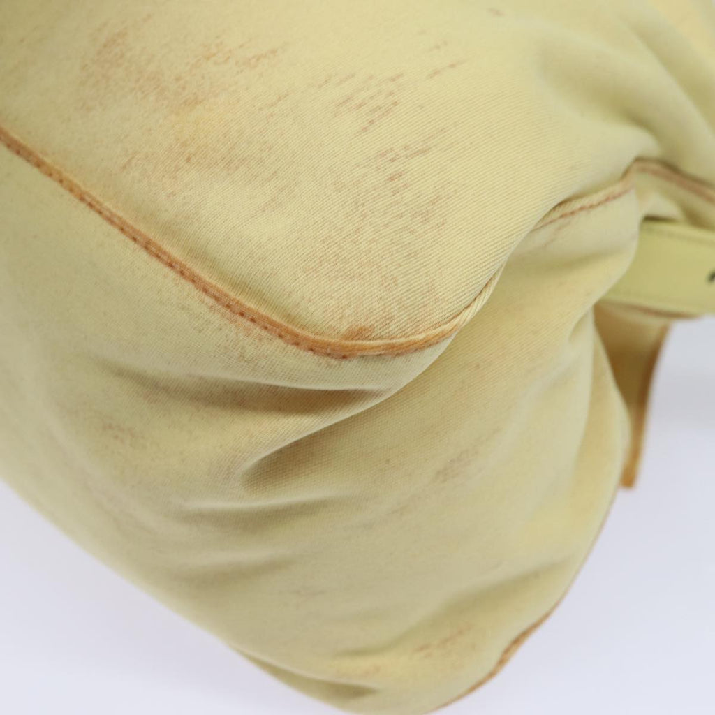 FENDI Mamma Baguette Shoulder Bag Nylon Yellow81189