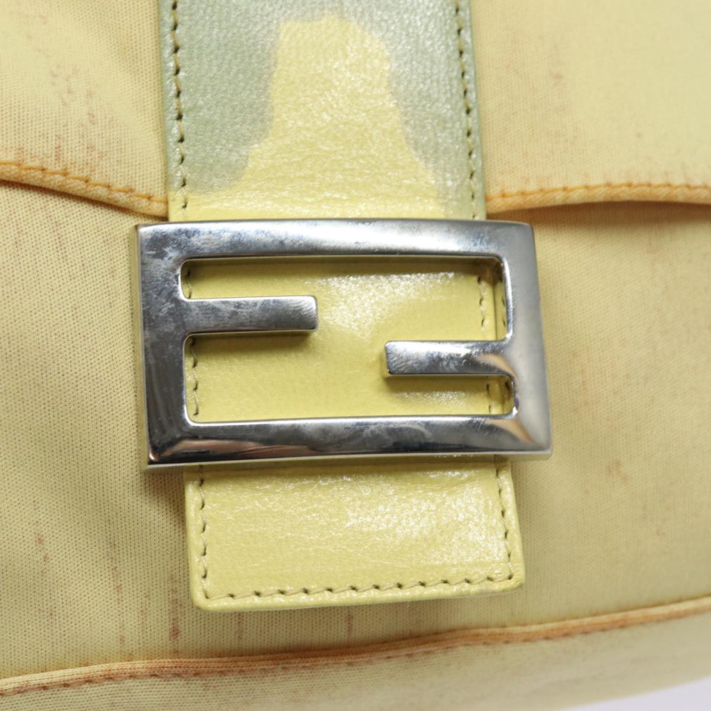 FENDI Mamma Baguette Shoulder Bag Nylon Yellow81189