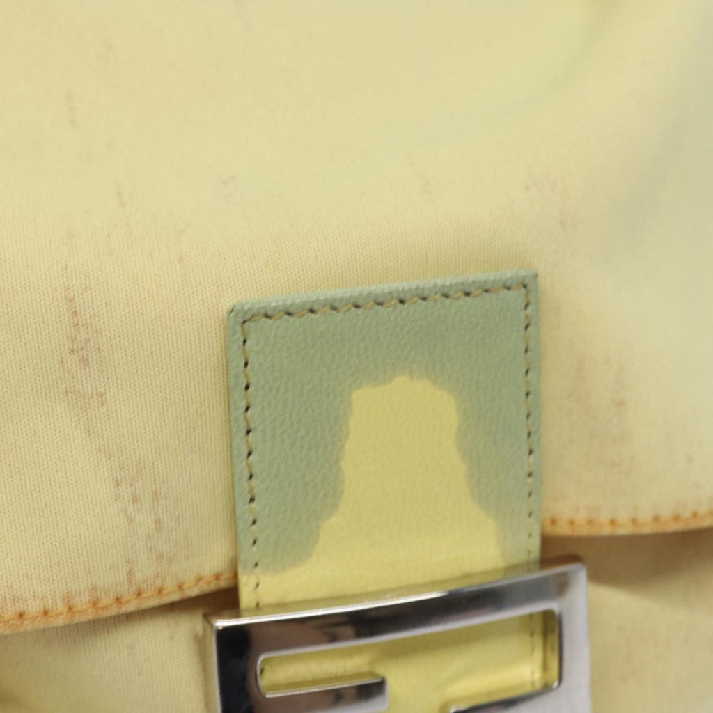 FENDI Mamma Baguette Shoulder Bag Nylon Yellow81189