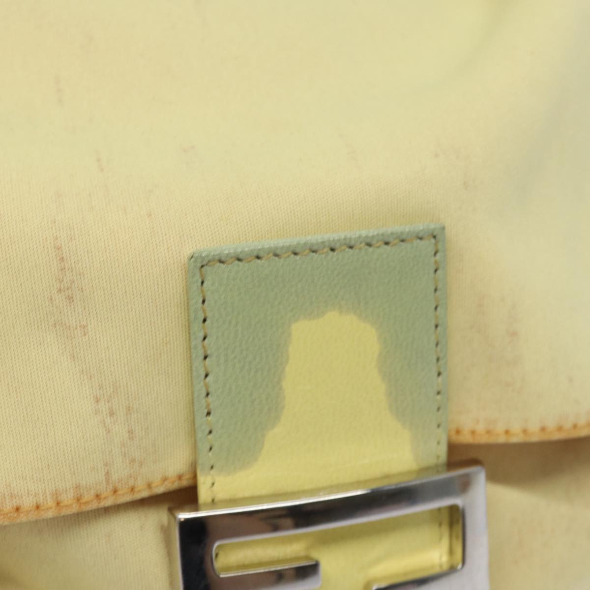 FENDI Mamma Baguette Shoulder Bag Nylon Yellow81189