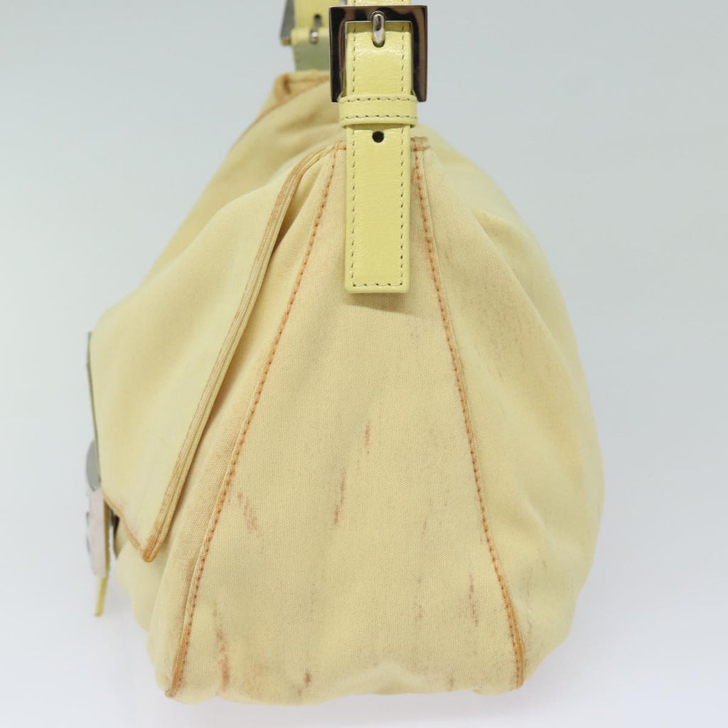FENDI Mamma Baguette Shoulder Bag Nylon Yellow81189